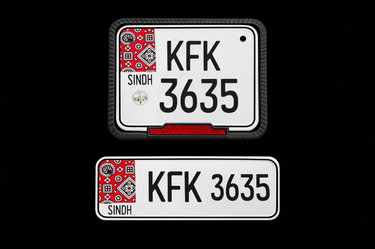EMBOSSED NUMBER PLATES FOR BIKES WITH FREE COVER