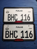 NUMBER PLATES FOR CAR WITH FREE FRAME