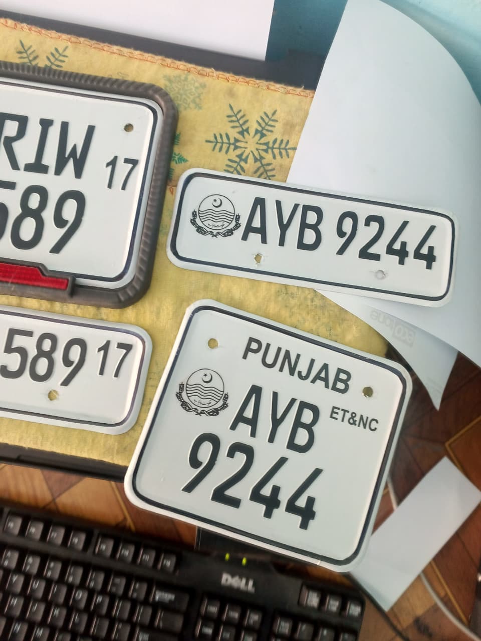 NUMBER PLATES for bike with free frame