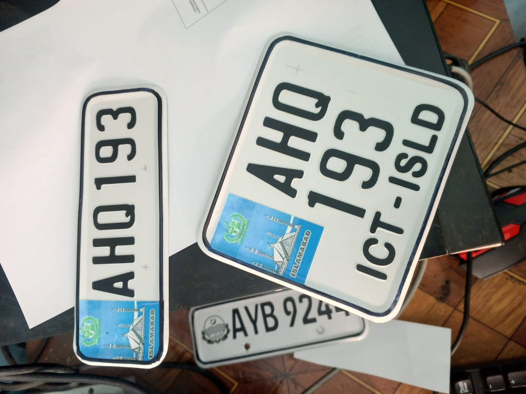 NUMBER PLATES for bike with free frame