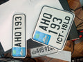 NUMBER PLATES for bike with free frame