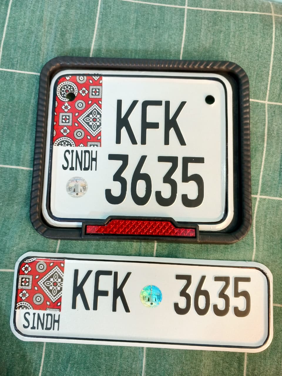 NUMBER PLATES for bike with free frame